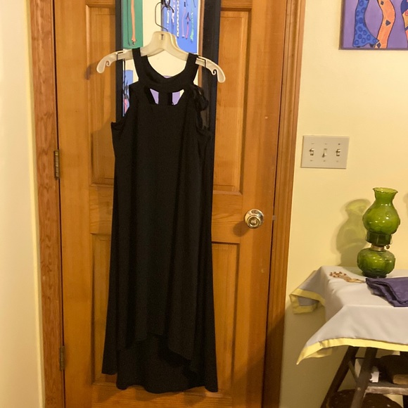 Dresses & Skirts - Black cocktail dress high low mid length